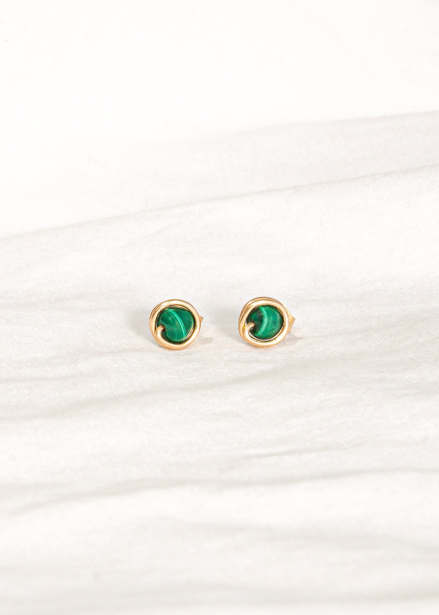Malachite Stud Earrings