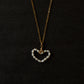 Dainty Freshwater Rice Pearl Heart Necklace