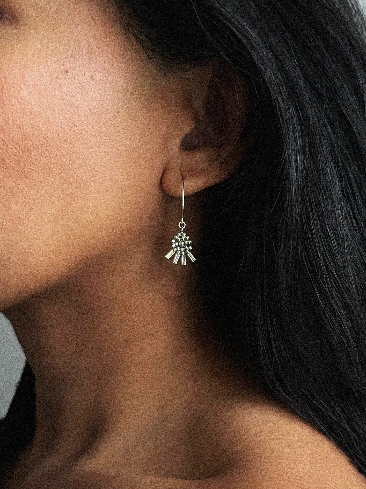 Araw Earrings in Silver
