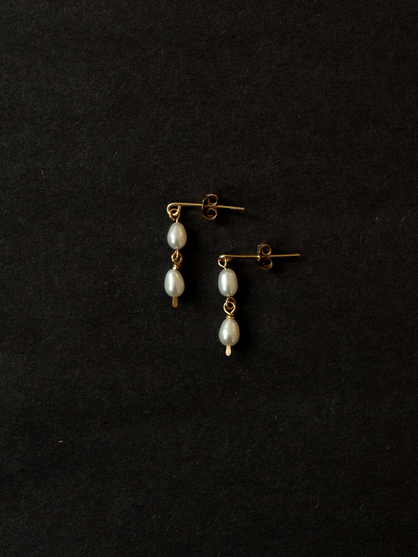 Dainty Freshwater Rice Pearl Drop Earrings