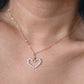 Dainty Freshwater Rice Pearl Heart Necklace