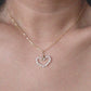 Dainty Freshwater Rice Pearl Heart Necklace