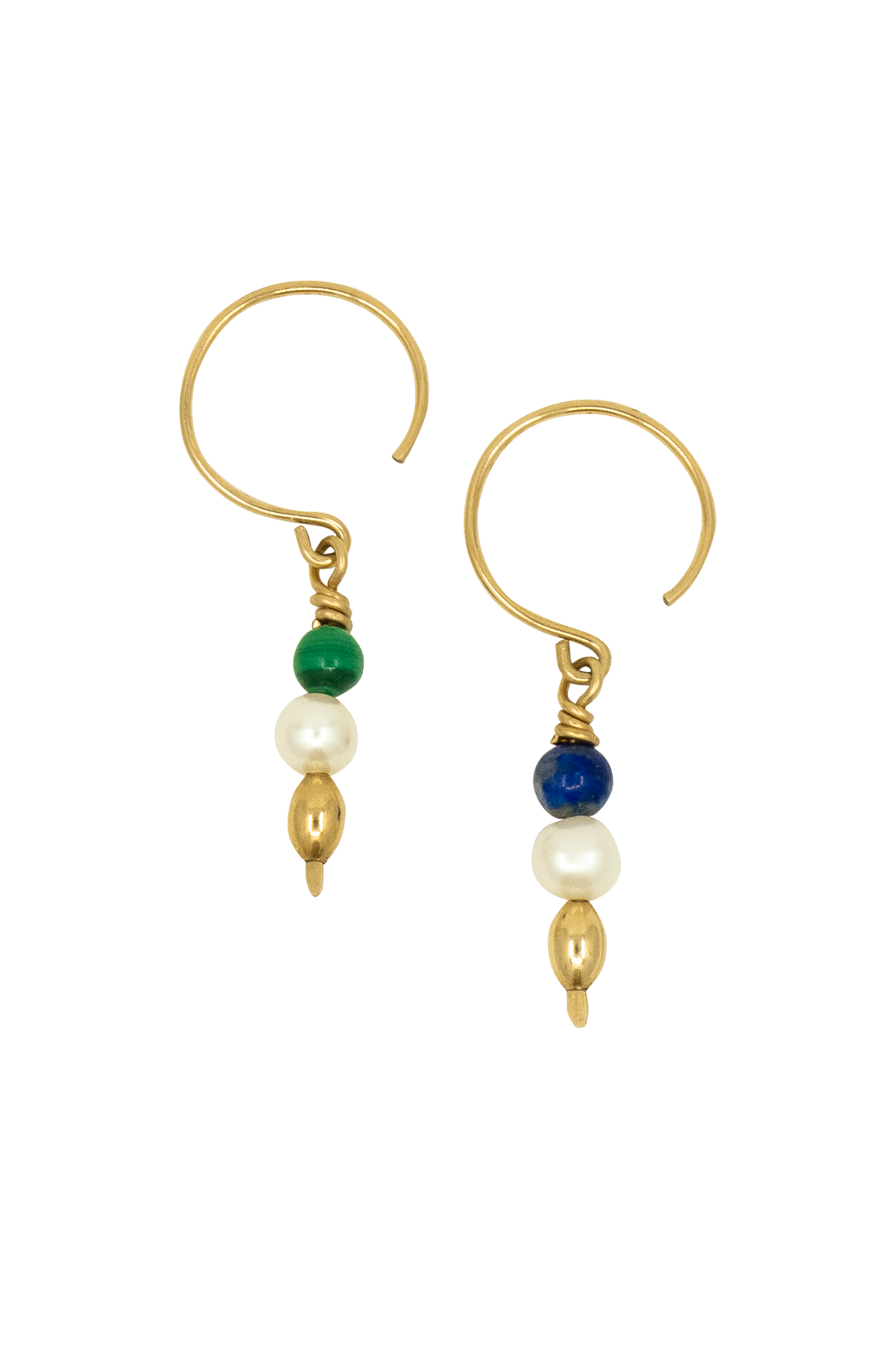 Rice Pearl Bracelet and Earring Set - Malachite